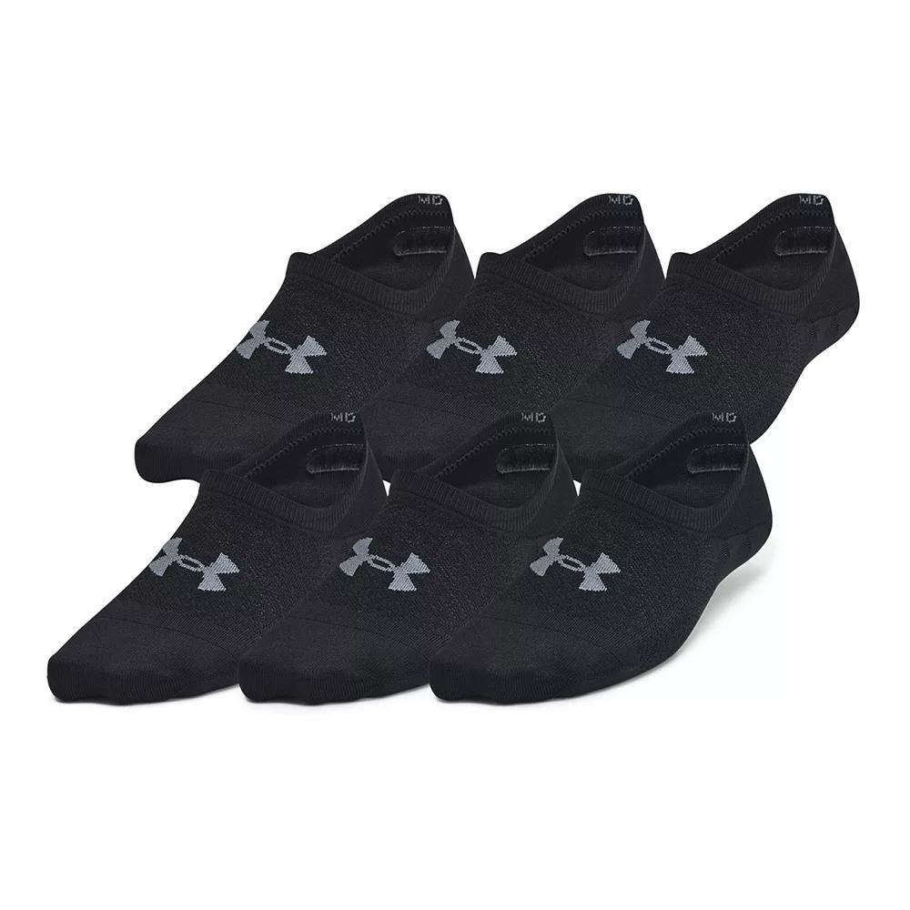 Women's Under Armour 6-Pack Breathe Lite Socks, Size: Medium, Gray Gray Castlerock Product Image