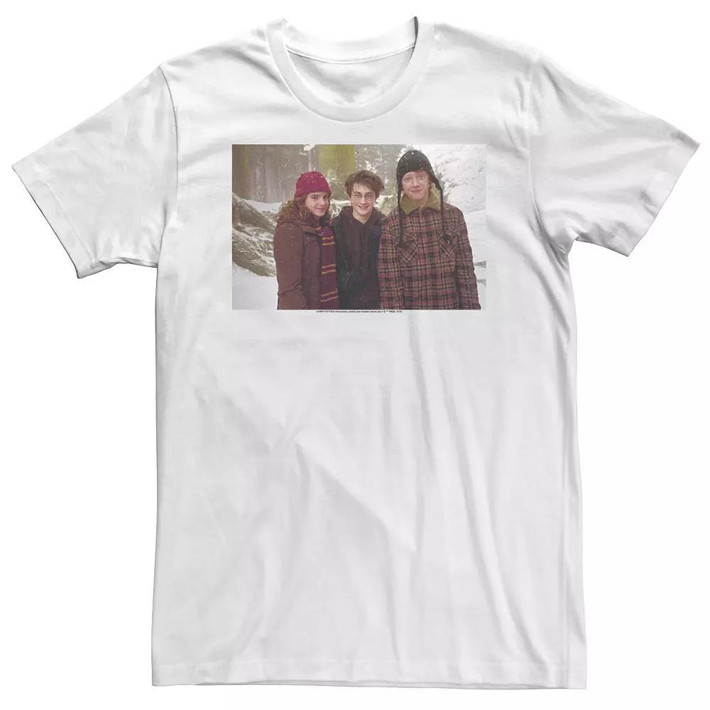 Big & Tall Harry Potter Hermione Ron & Harry Snow Portrait Tee, Men's, Size: XL Tall, White Product Image