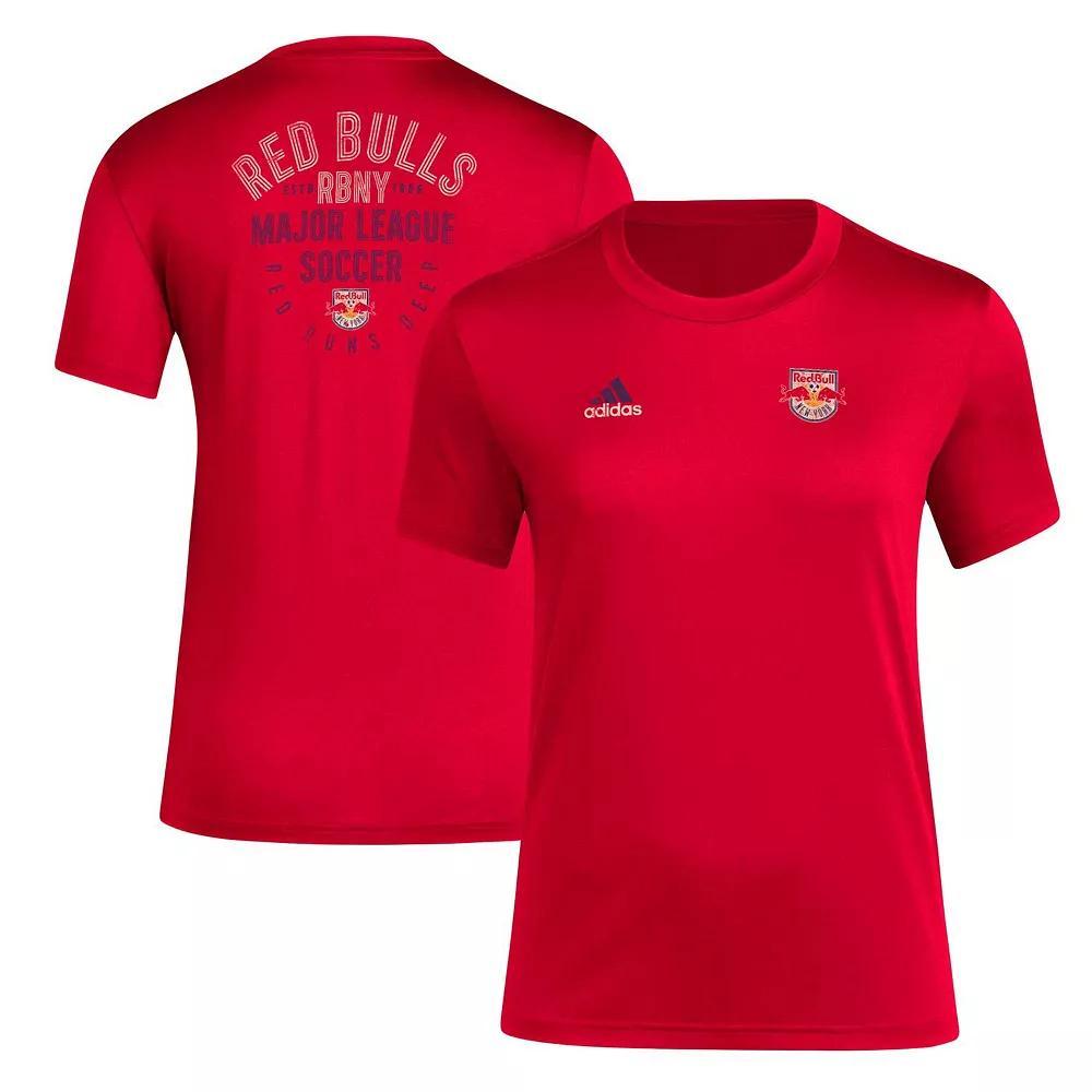 Womens adidas LA Galaxy Local Stoic T-Shirt Blue Product Image