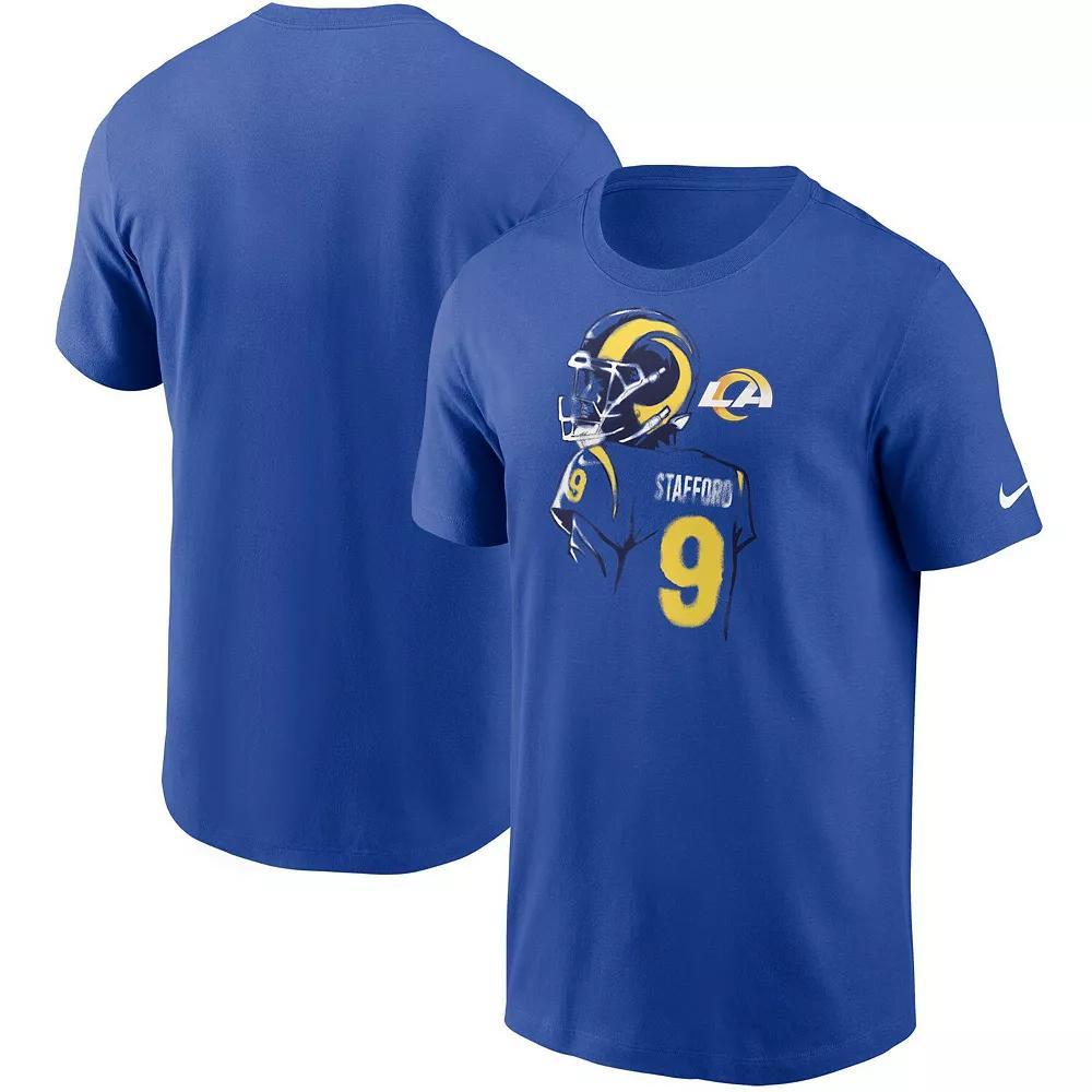 Men's Nike Matthew Stafford Royal Los Angeles Rams Player Graphic T-Shirt, Size: XL, Blue Product Image