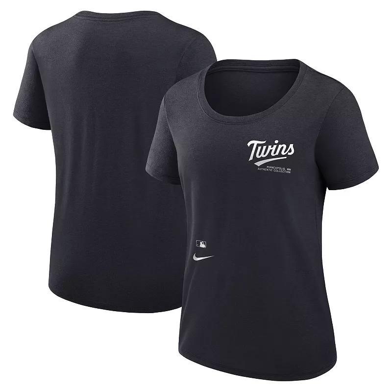 Womens Nike Oakland Athletics Authentic Collection Performance Scoop Neck T-Shirt Product Image