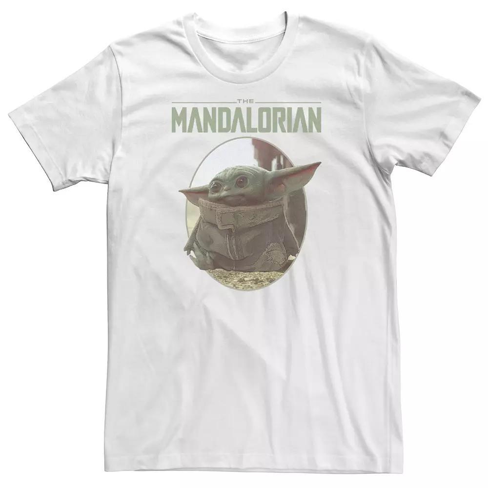 Big & Tall Star Wars The Mandalorian The Child Circle Portrait Tee, Men's, Size: XL Tall, White Product Image