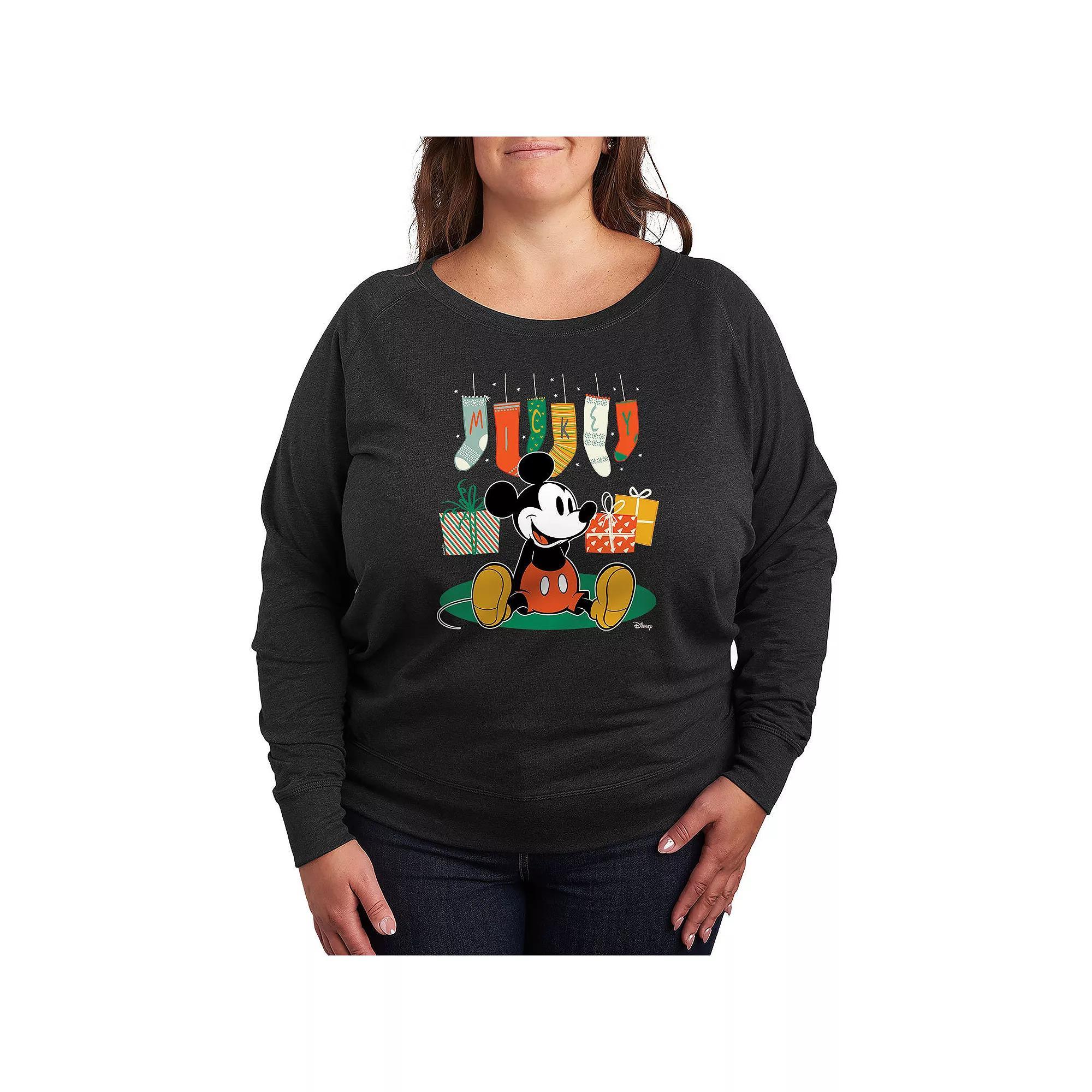 Plus Size Pokemon Sparkle Badges French Terry Long Sleeve Tee, Womens Heather Grey Product Image