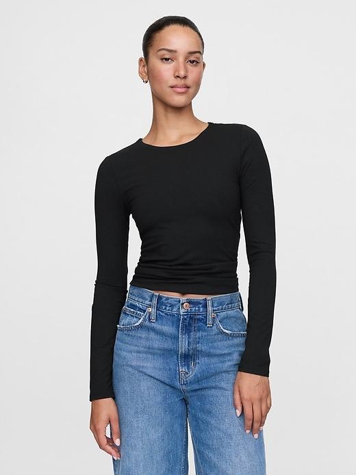 Modern Compact Jersey Cropped T-Shirt Product Image