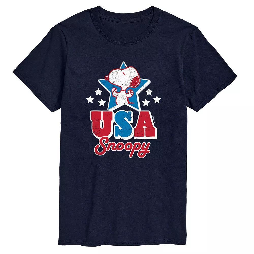 Men's Peanuts USA Snoopy Tee, Size: XS, Blue Product Image