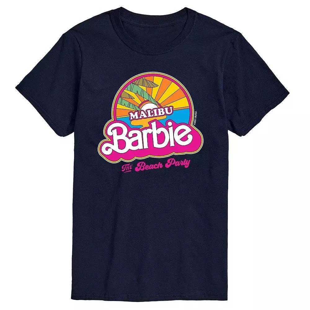 Big & Tall Barbie Malibu Barbie Graphic Tee, Mens Blue Product Image