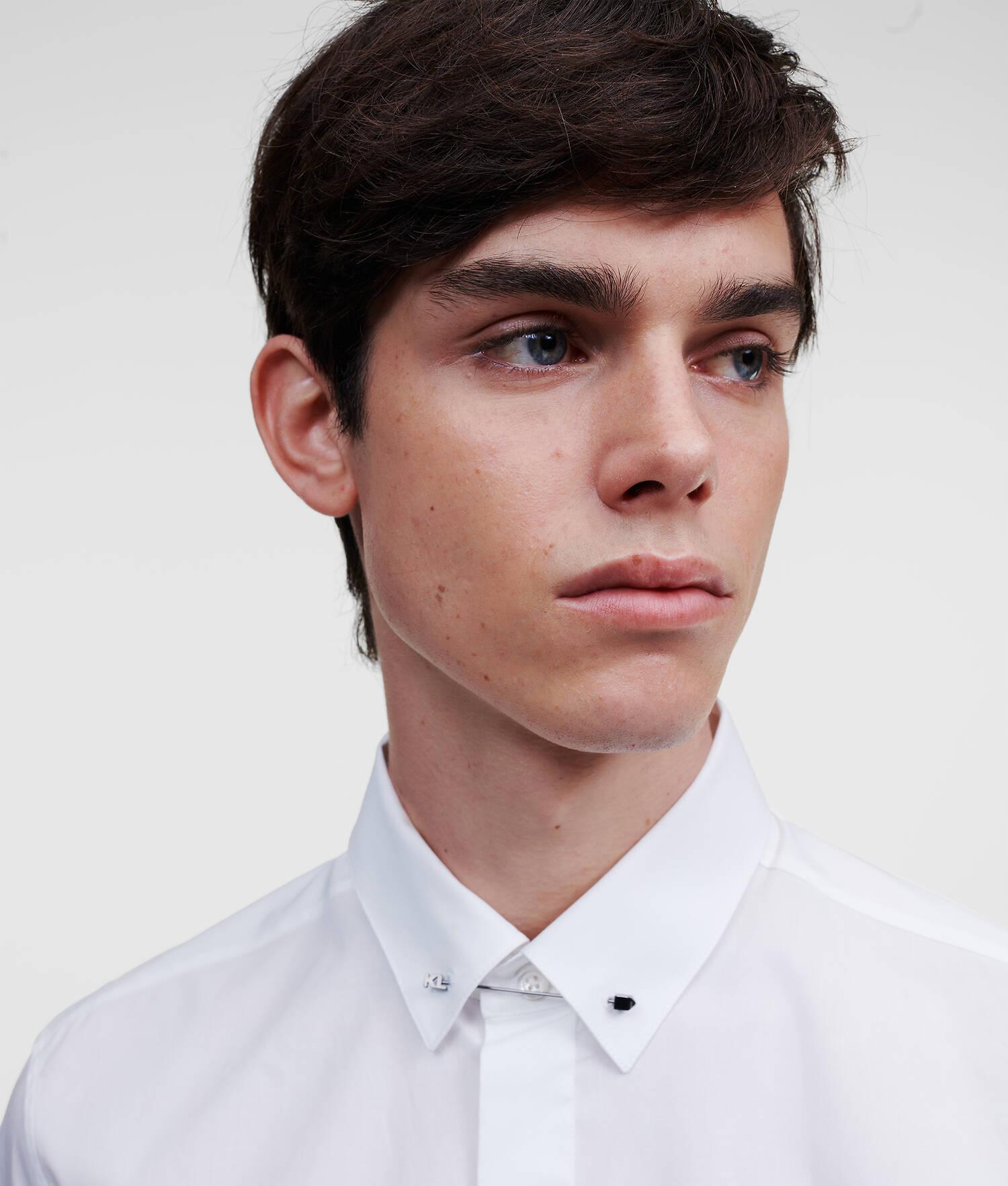 POPLIN SHIRT WITH COLLAR BAR Product Image