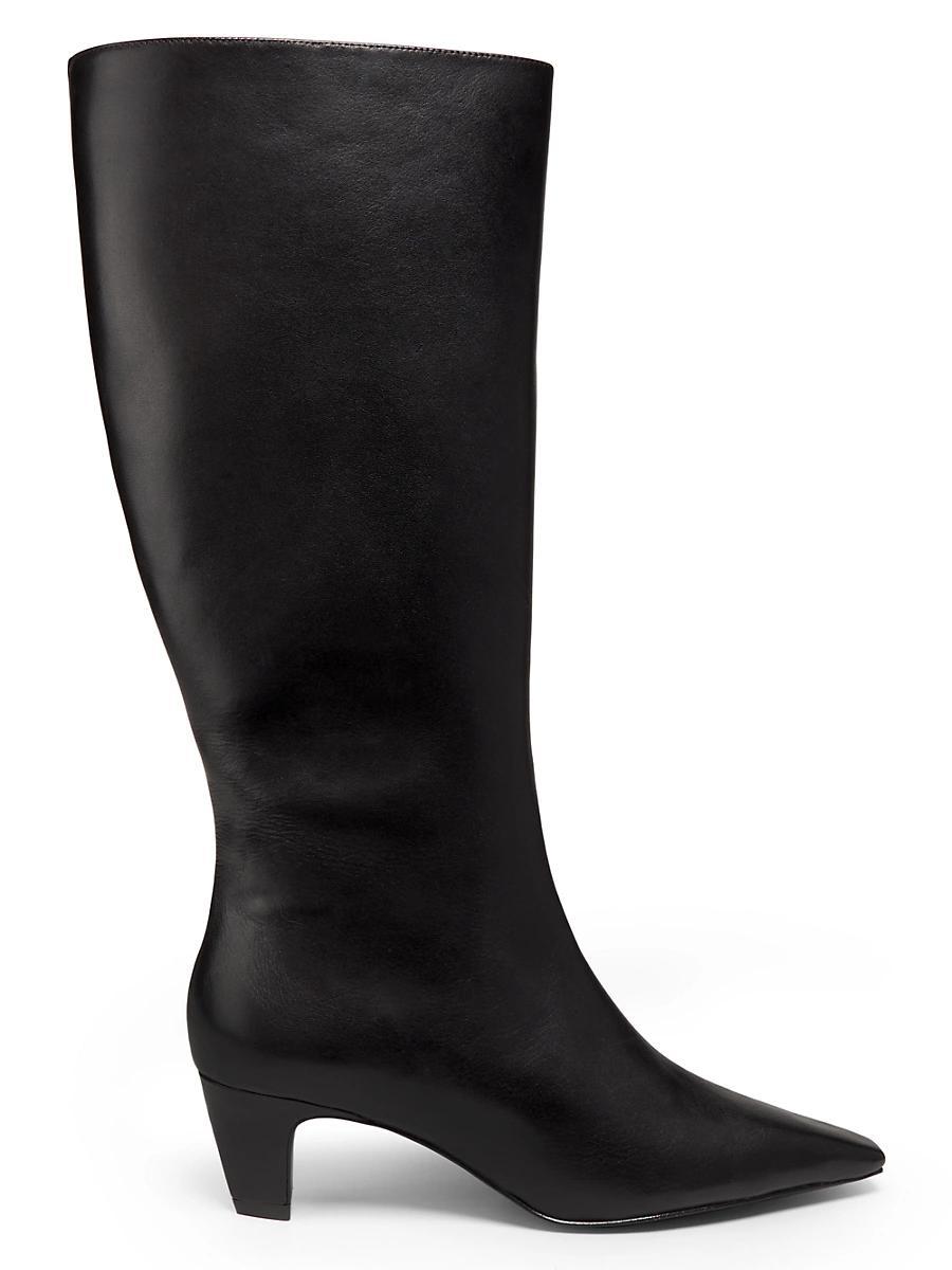 Womens Dellia 65MM Croc Leather Mid-Calf Boots Product Image