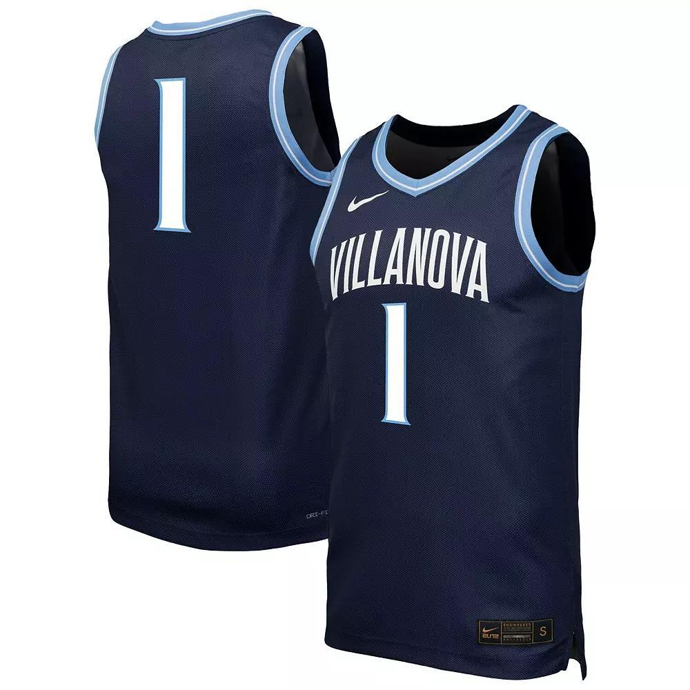 Men's Nike  Navy Villanova Wildcats #1 Replica Basketball Jersey, Size: Large, Blue Product Image
