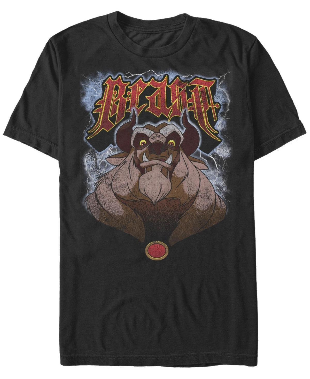 Disney's Beauty & The Beast Men's Distressed Portrait Tee, Size: XL, Black Product Image