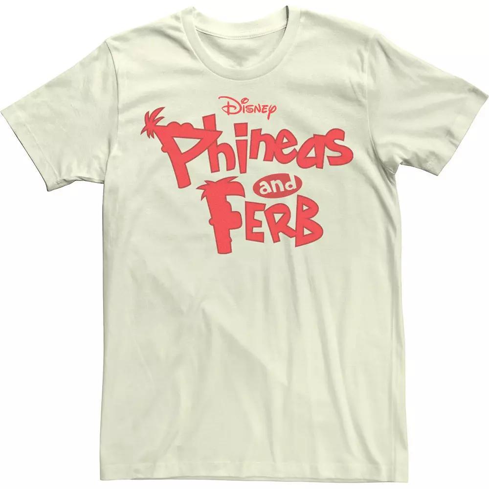 Disney's Phineas And Ferb Men's Logo Tee, Size: 3XL, Natural Product Image