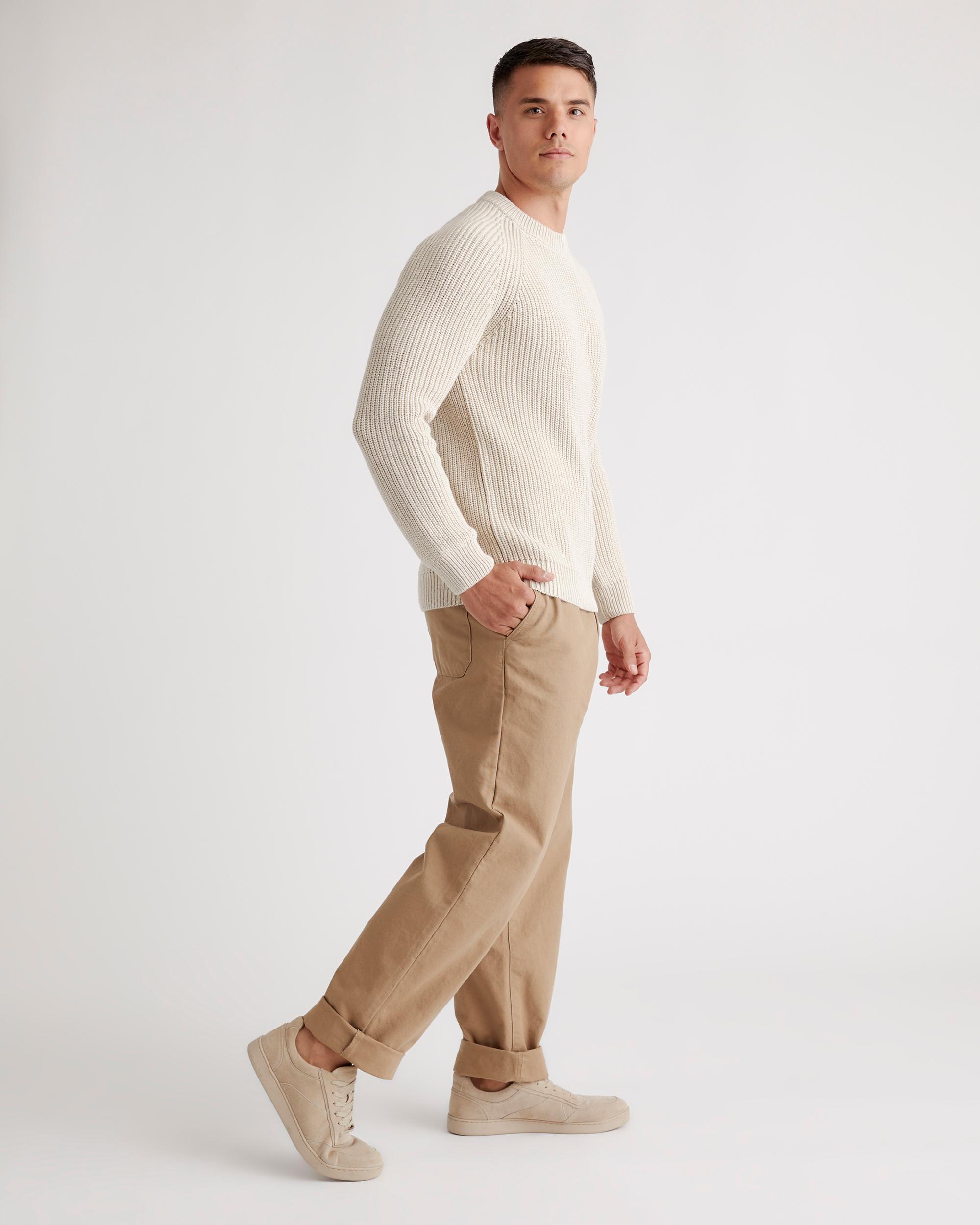 Quince | Men's Fisherman Crew Sweater Organic Cotton Product Image