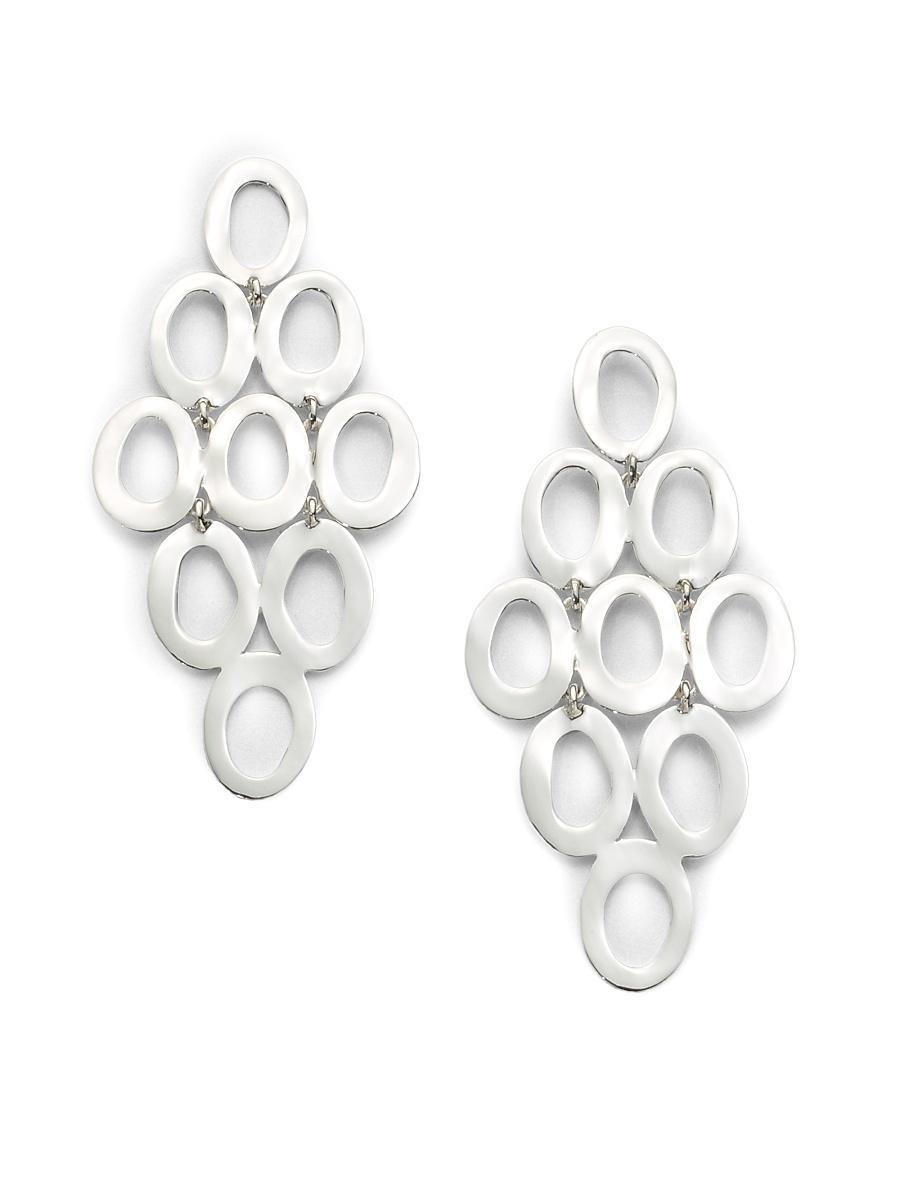 Womens Classico Sterling Silver Open Cascade Earrings Product Image