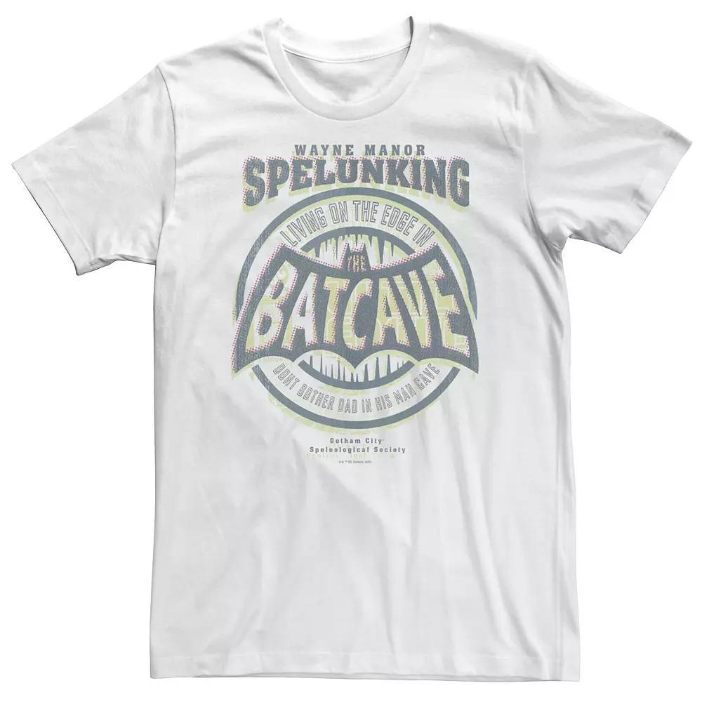 Big & Tall DC Comics Batman Spelunking Don't Bother Dad Tee, Men's, Size: XXL Tall, White Product Image