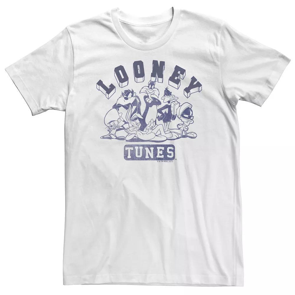 Big & Tall Looney Tunes Varsity Characters Group Shot Tee, Men's, Size: 4XL, White Product Image