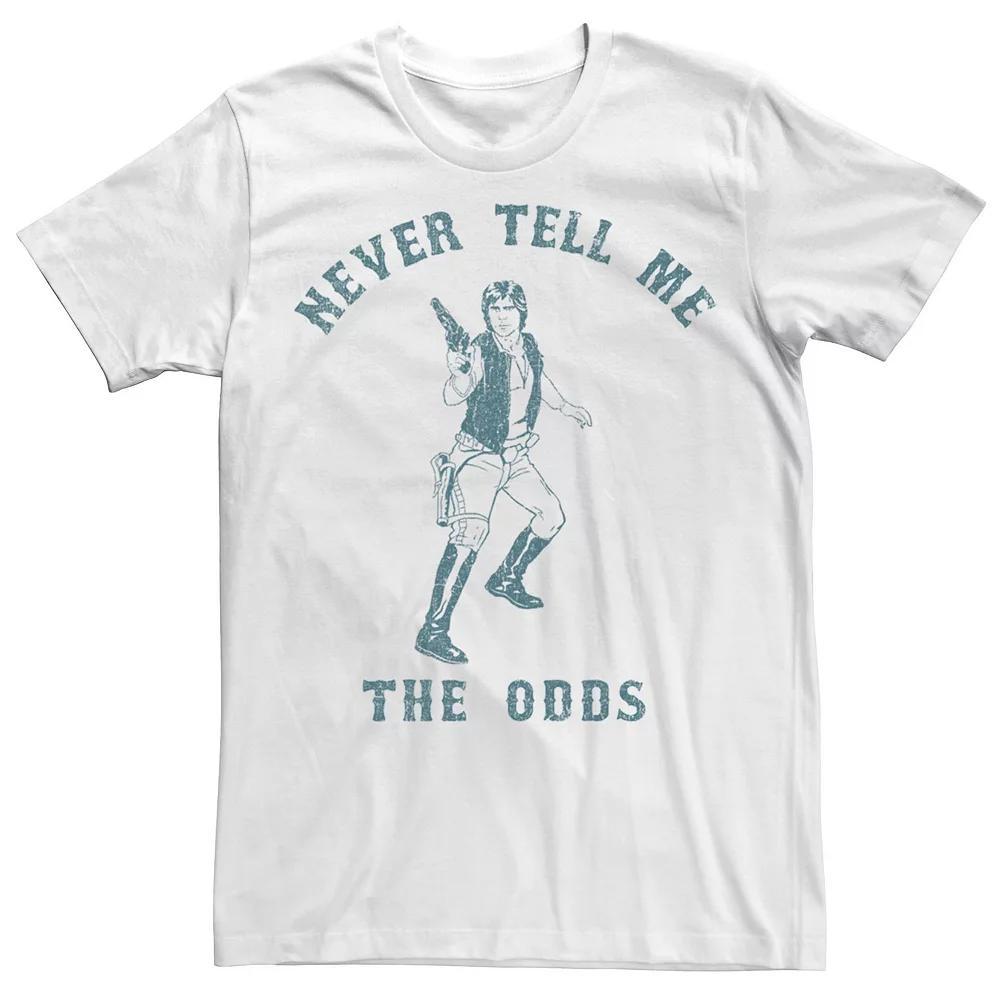 Men's Star Wars Han Solo Never Tell Me The Odds Portrait Tee, Size: Medium, White Product Image