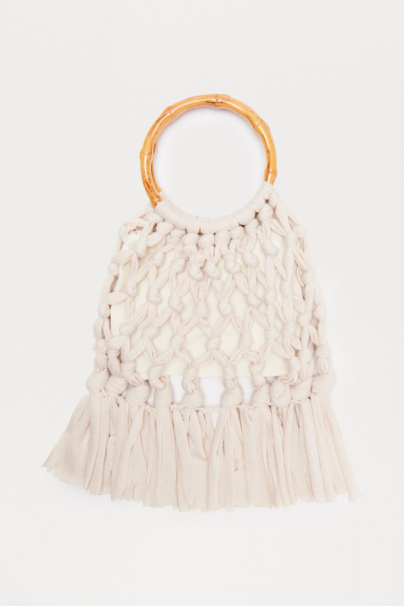 Mila Tropical Handbag - Natural Product Image