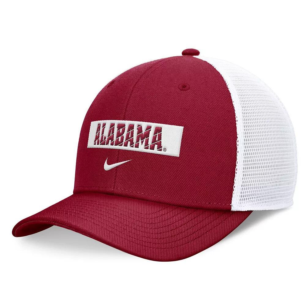 Men's Nike Crimson/White Alabama Crimson Tide 2024 Sideline Trucker Adjustable Hat, Size: Medium/Large, Red Product Image