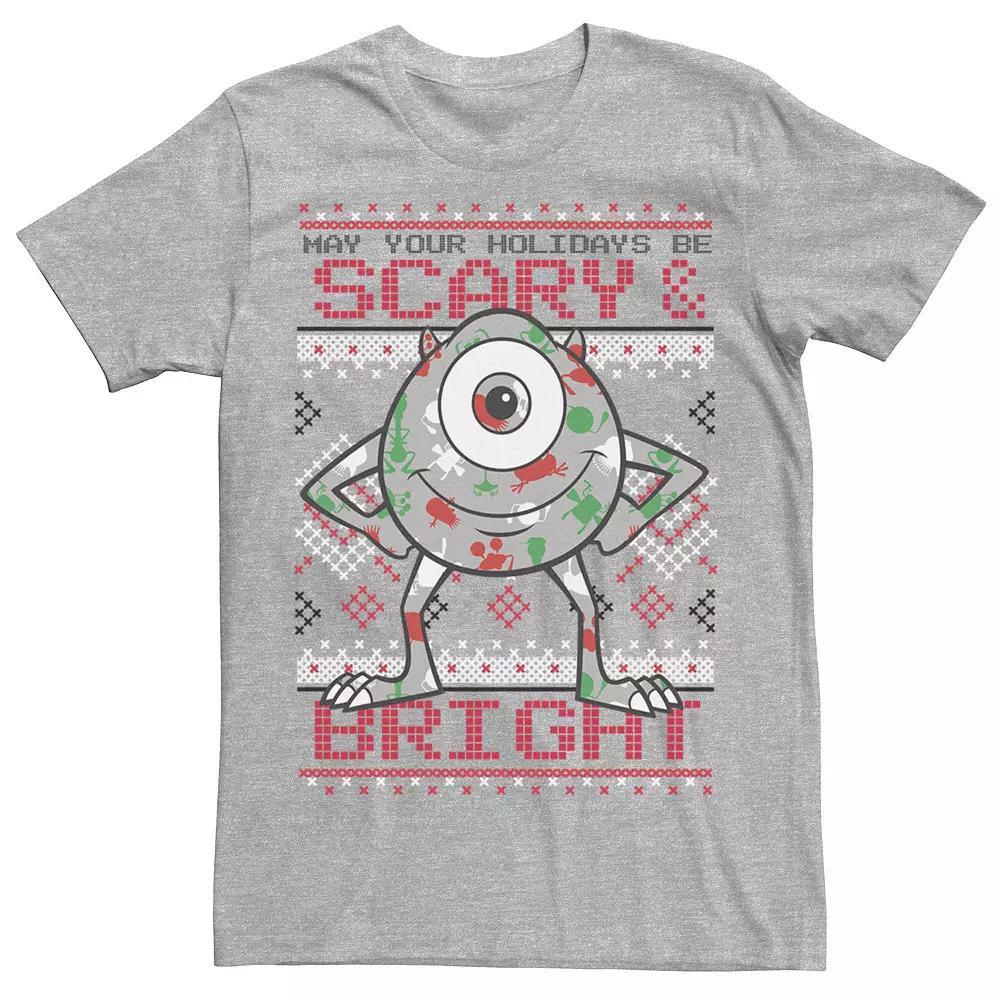Disney / Pixar's Monsters, Inc. Mike Men's May Your Holidays Be Scary Tee, Size: Small, Athletic Grey Product Image