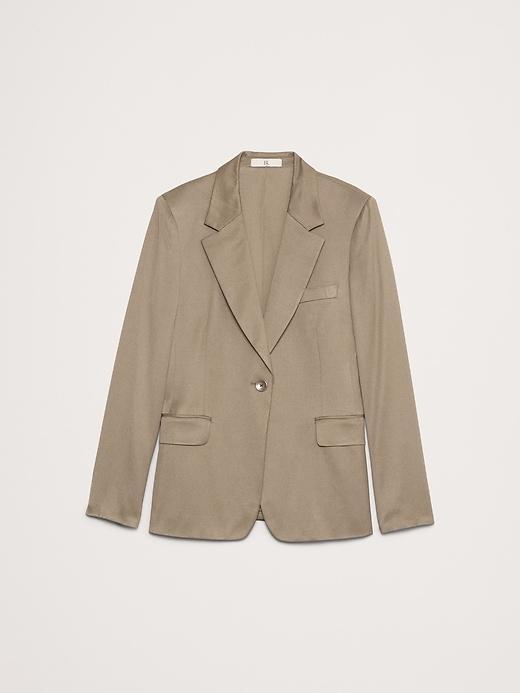 Slim Italian Satin Blazer Product Image