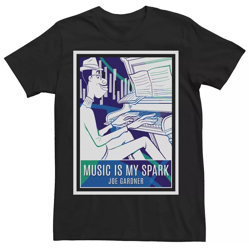 Disney / Pixar's Soul Joe Gardner Men's Music Is My Spark Poster Tee, Size: XXL, Black Product Image