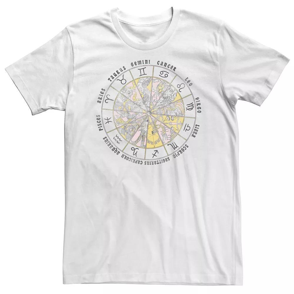 Big & Tall Drawn Astrology Circle Horoscope Tee, Men's, Size: XL Tall, White Product Image