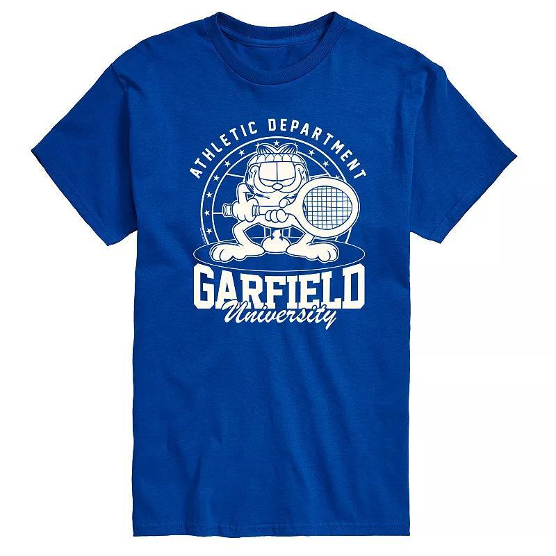 Men's Garfield Tennis Graphic Tee, Size: XS, Blue Product Image