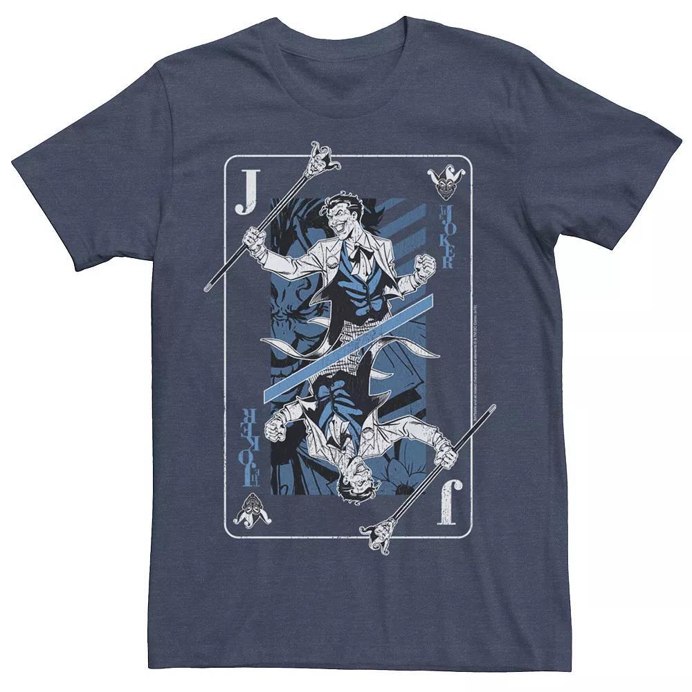 Men's DC Comics The Joker Playing Card Tee, Size: Large, Grey Heather Product Image