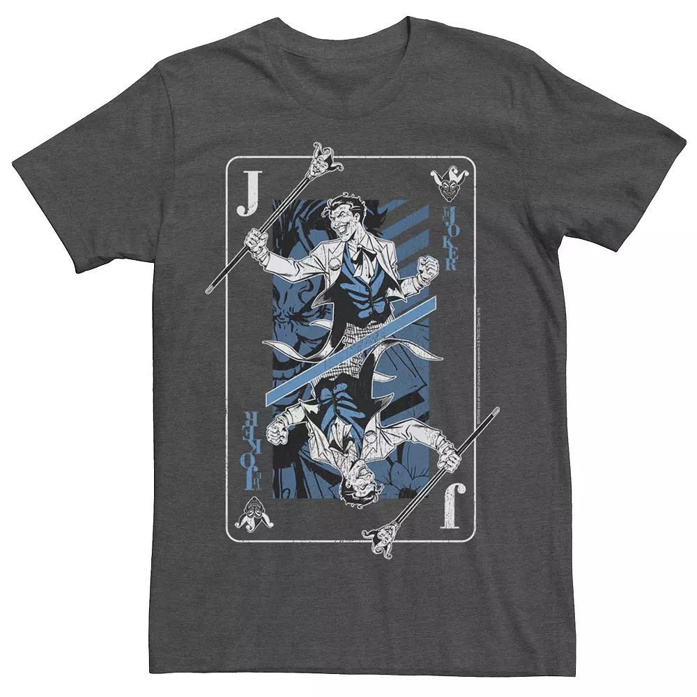 Men's DC Comics The Joker Playing Card Tee, Size: Large, Grey Heather Product Image