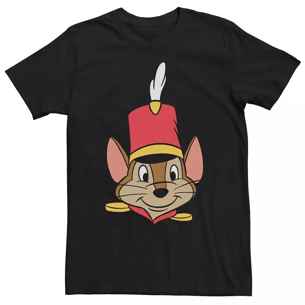 Disney's Dumbo Timothy Q. Mouse Men's Big Face Tee, Size: 3XL, Black Product Image