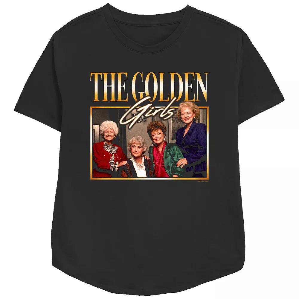 Women's The Golden Girls Classic Portrait Relaxed Fit Graphic Tee, Size: Small, Black Product Image