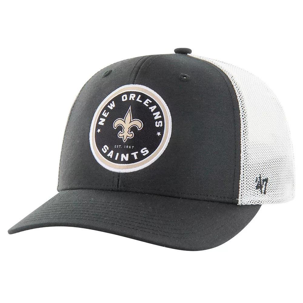 Men's '47 Black New Orleans Saints Disclose Trophy Stretch Fit Hat, Size: Large/XL Product Image