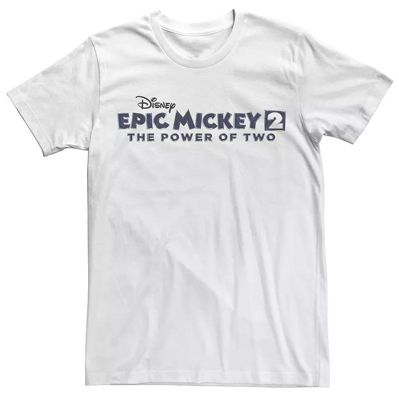 Disney's Epic Mickey 2 Men's The Power Of Two Logo Tee, Size: XXL, White Product Image