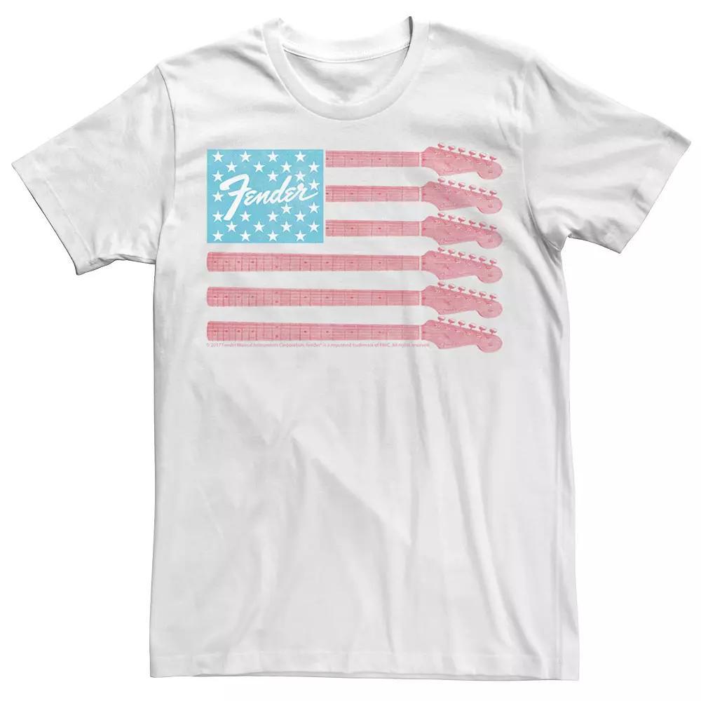 Men's Fender Guitar Flag Americana Rock Tee, Size: Large, White Product Image