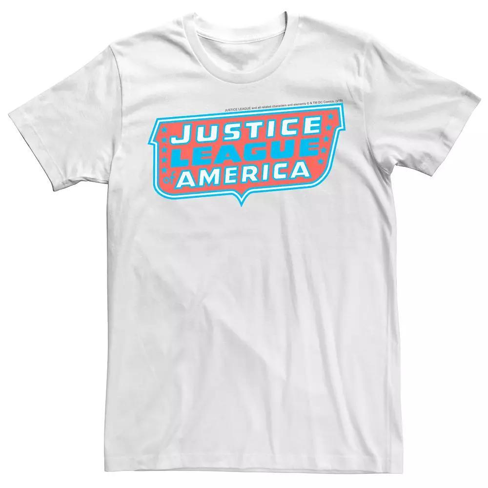 Men's Justice League Retro Logo Tee, Size: Large, White Product Image