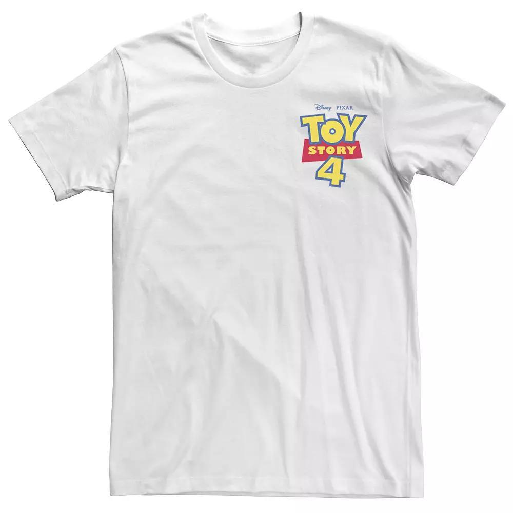 Disney / Pixar's Toy Story 4 Men's Movie Logo Left Chest Pocket Tee, Size: XL, White Product Image