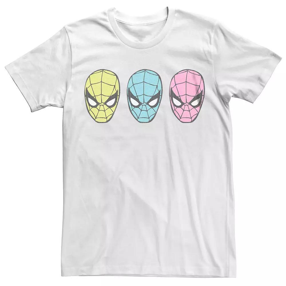 Men's Spiderman Vintage Pop Faces Graphic Tee, Size: XL, White Product Image