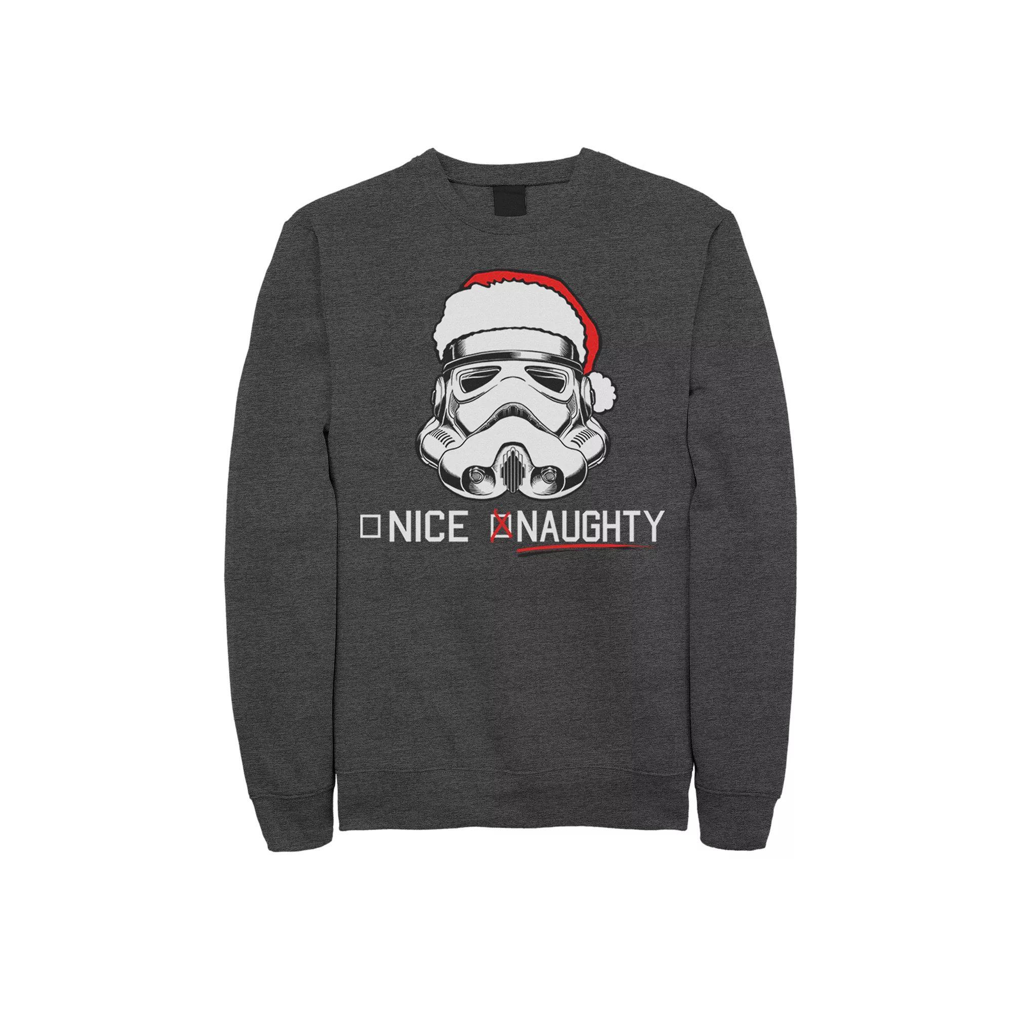 Men's Star Wars Stormtrooper Helmet Naughty & Nice Fleece, Size: XXL, Royal Product Image