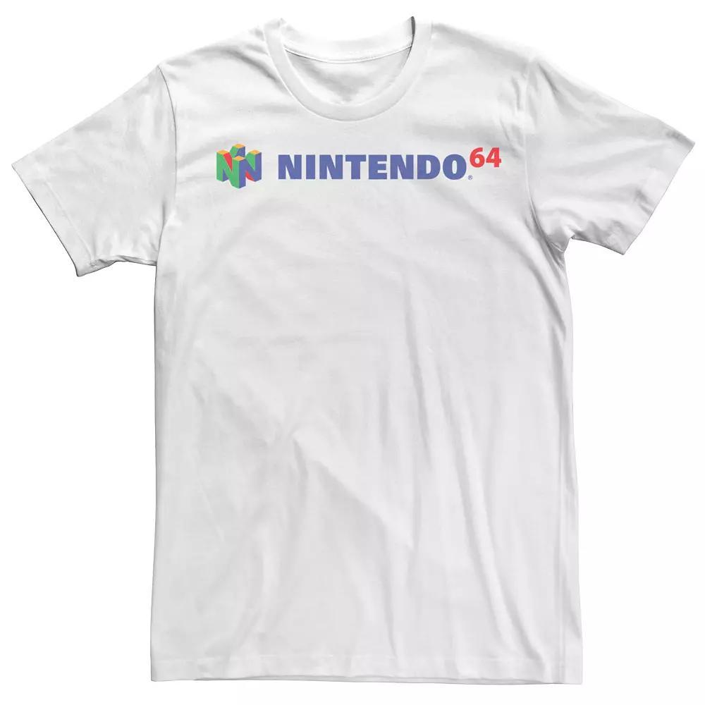 Men's Nintendo 64 Simple Logo Tee, Size: Small, White Product Image
