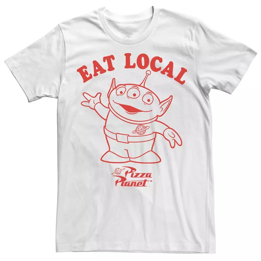 Disney / Pixar's Toy Story Alien Men's Pizza Planet Eat Local Tee, Size: XL, White Product Image