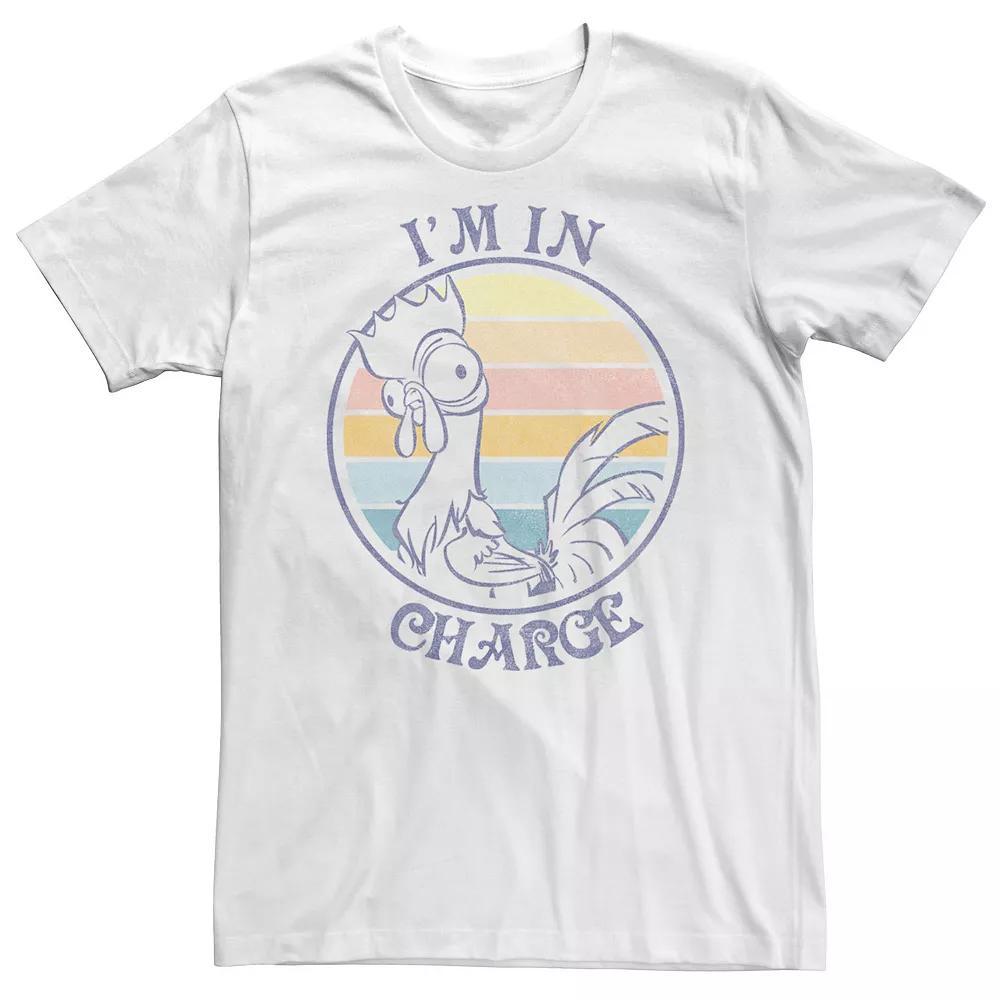 Big & Tall Disney Moana Hei Hei I'm In Charge Sunset Fleece Tee, Men's, Size: 3XL, White Product Image