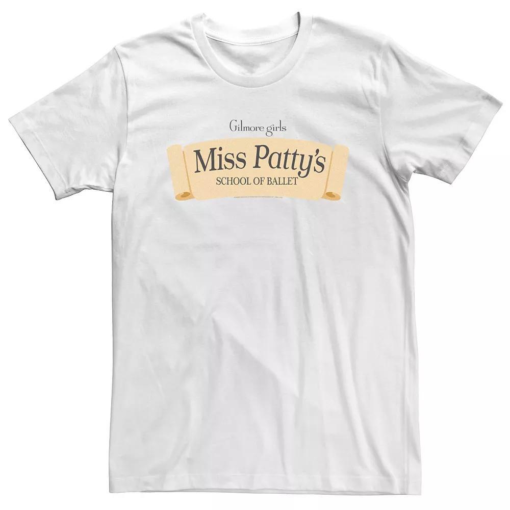 Big & Tall Gilmore Girls Miss Patty's School Of Ballet Logo Tee, Men's, Size: 4XLT, White Product Image