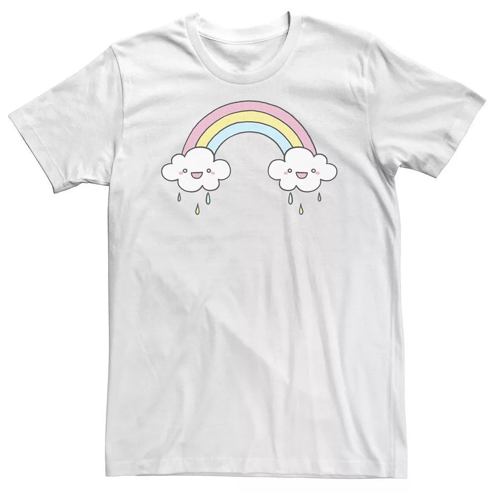 Big & Tall Happy Cloud Rainbow Portrait Tee, Men's, Size: 3XL, White Product Image