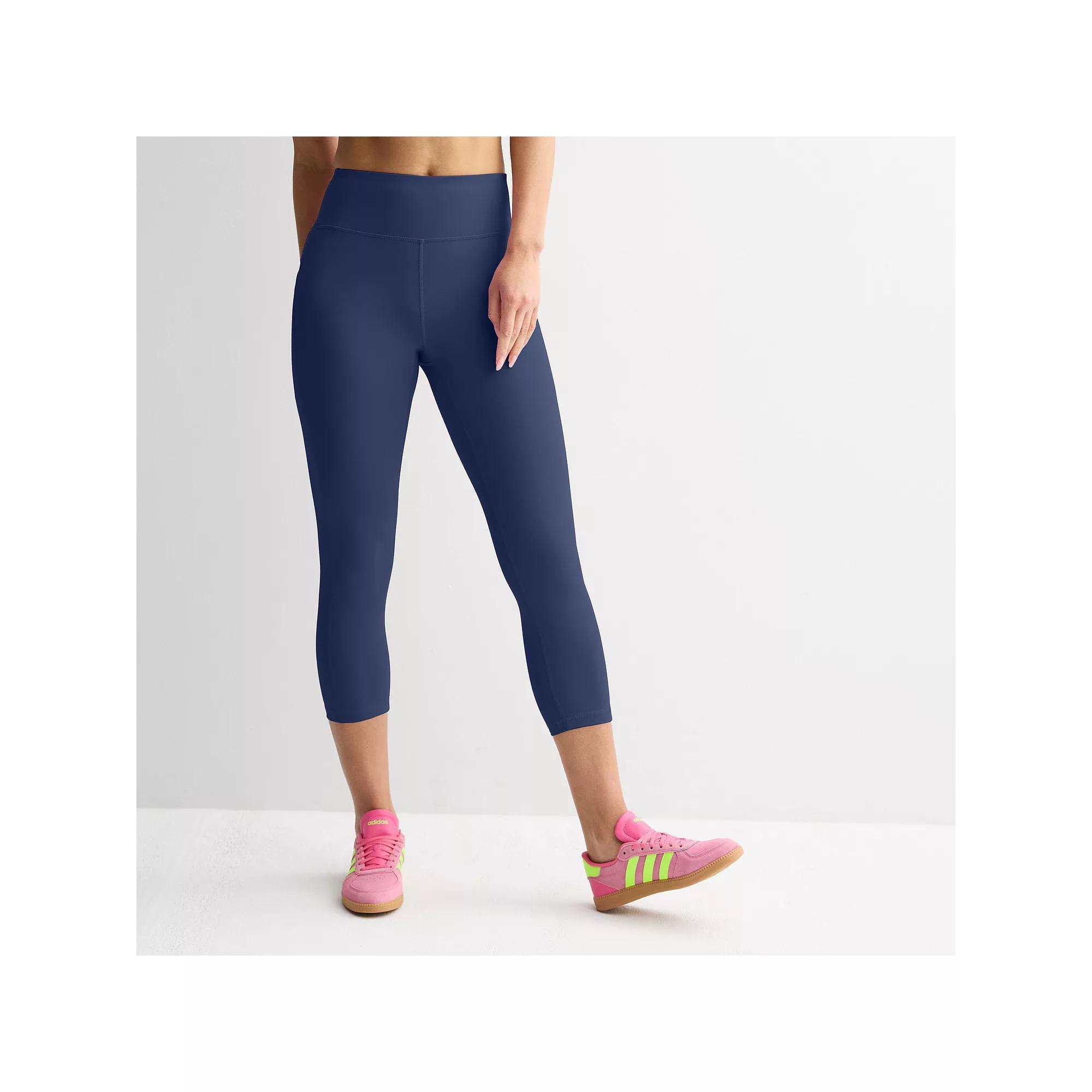 Women's Tek Gear® Ultrastretch Pocket High-Waisted Capri Leggings, Size: Medium, Blue Romance Product Image