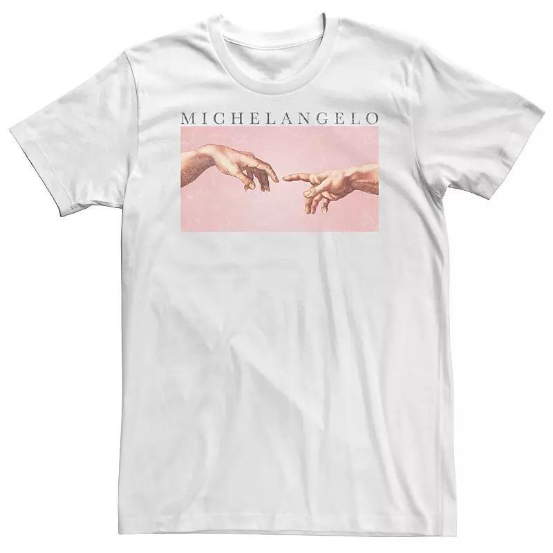 Big & Tall Michelangelo "Sistine Chapel" Painting Portrait Tee, Men's, Size: 5XL, White Product Image