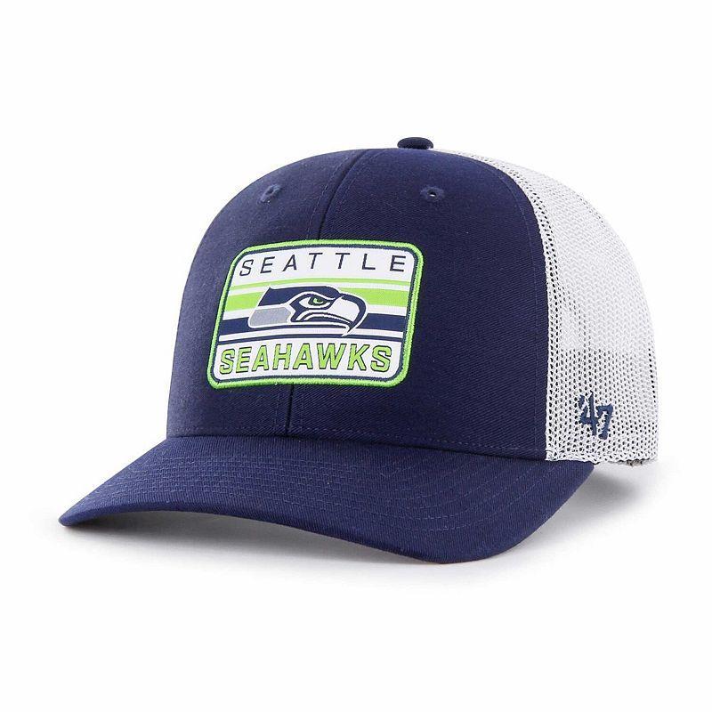 Men's '47 Navy/White Seattle Seahawks Drifter Adjustable Trucker Hat, Blue Product Image
