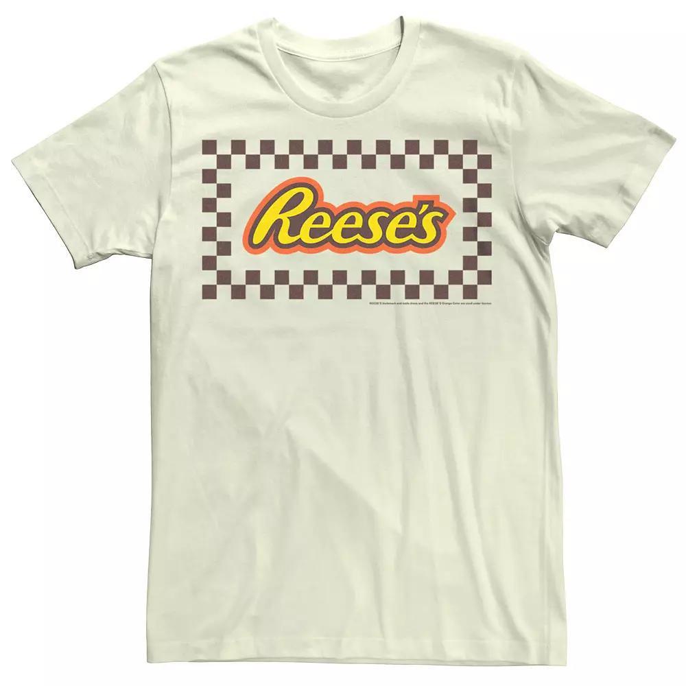 Men's Reese's Chocolate Checkered Logo Tee, Size: Medium, Natural Product Image