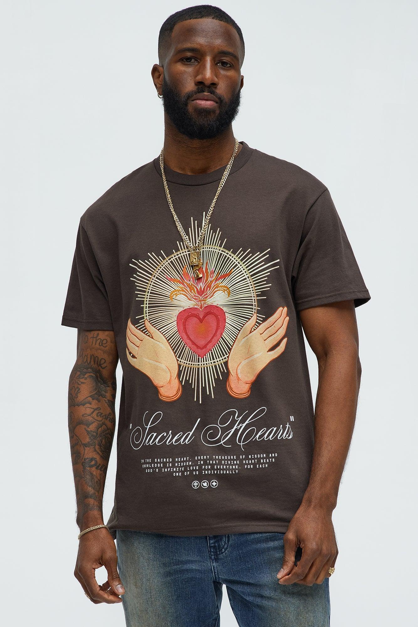 Sacred Hearts Short Sleeve Tee - Brown Product Image