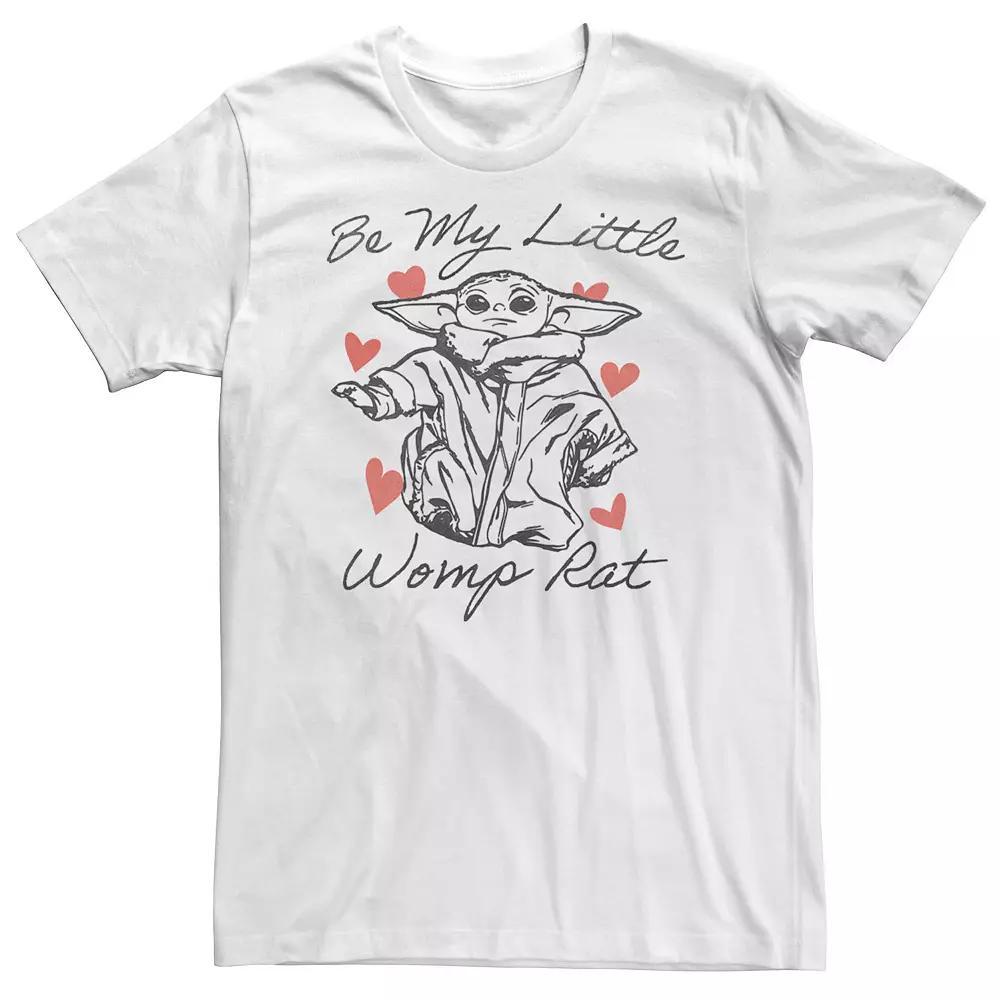 Big & Tall Star Wars: The Mandalorian The Child Valentine's Day "Be My Little Womp Rat" Tee, Men's, Size: 4XL, Athletic Grey Product Image