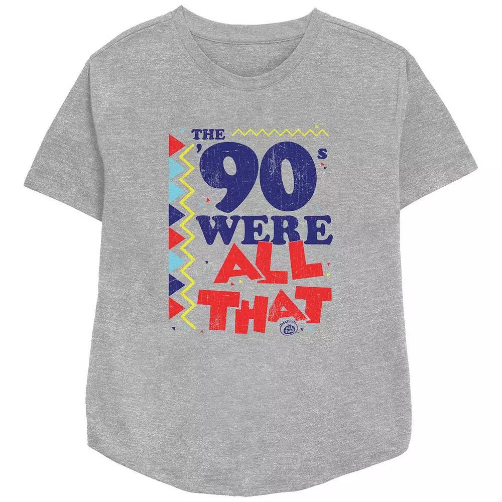 Women's Nickelodeon The 90s Were All That Graphic Tee, Size: XL, Grey Gray Product Image